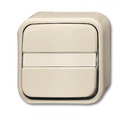 Переключатель 1-клавишный, с полем для надписи, для открытого монтажа, серия Busch-Duro 2000 AP, цвет сл. кость  1042-0-0993   2CKA001042A0993  ABB