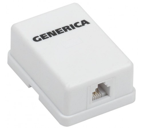 Розетка инф. настенная RJ12 кат. 3 UTP 1 порт  CS2-3C03U-12-G  GENERICA