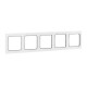 Стокгольм Рамка 5-местная белая с линией цвета черный  EAM-G-306-10  EKF