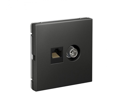 ArtGallery Базальт Розетка двойная TV + компьютерная RJ45, кат. 5Е  GAL001489  SE