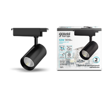 Светильник светодиодный трековый цилиндр 42W 3650lm 4000K 180-240V IP20 90*240мм черный угол 24  TR074  Gauss