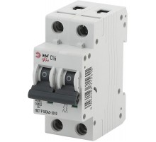 Выключатель автоматический двухполюсный Pro NO-901-55 ВА47-63 2P 16А кривая C  Б0031827  ЭРА