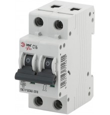 Выключатель автоматический двухполюсный Pro NO-901-55 ВА47-63 2P 16А кривая C  Б0031827  ЭРА