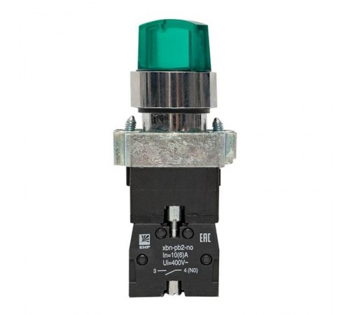 Переключатель BD21 2P c зеленой подстветкой 24В NO PROxima  xb2-bk21-g-24  EKF