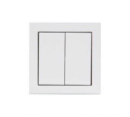 Выключатель 2-клавишный, 1-полюсный, 16А/230В (схема 5), серия Impressivo, белый, IP44  1065UW-84  2TKA000173G1  ABB