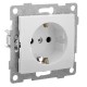 Bravo Розетка 1-ой с/з с з/ш, СУ , 16А, 250В, белый  С10Р4-001  GUSI Electric