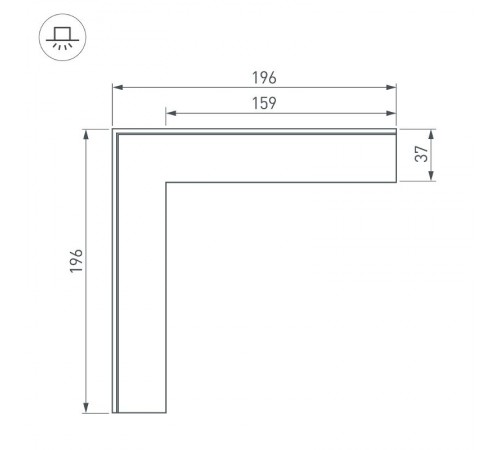 Угол SL-LINIA32-FANTOM внешний (arlight, Металл)  030096  Arlight