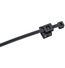 Хомут P6.6 с креплением на кромку чёрный 4,8х200мм  UHH17-D048-200-100-K02  IEK