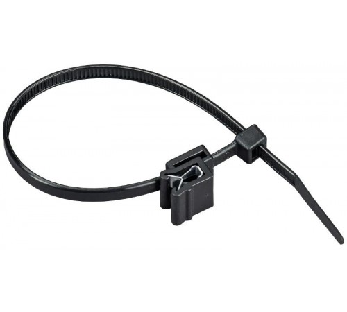 Хомут P6.6 с креплением на кромку чёрный 4,8х200мм  UHH17-D048-200-100-K02  IEK