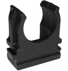 Крепёж-клипса для труб Полистирол черная д20 (50шт/4200шт уп/транс)  PR08.3400  Э-Пласт