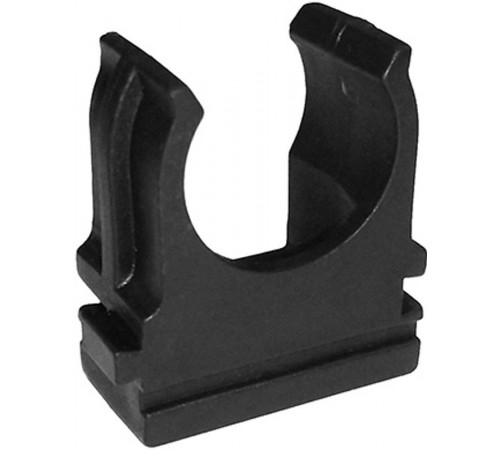 Крепёж-клипса для труб Полистирол черная д20 (50шт/4200шт уп/транс)  PR08.3400  Э-Пласт