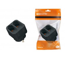 Блок на 2 гнезда 2П 2,5 А 250 B под плоскую вилку черный  SQ1806-0306  TDM