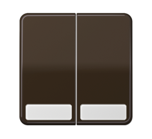 Клавиши для сдвоенных выключателей и кнопок с полем для надписи; коричневые CD595NABR Jung