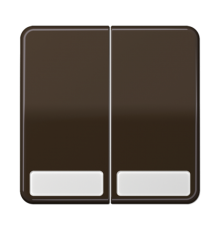 Клавиши для сдвоенных выключателей и кнопок с полем для надписи; коричневые CD595NABR Jung