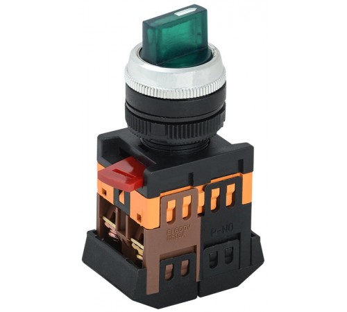 Переключатель АNСLR-22-3  на 3 фикс.полож.зеленый неон/240В I-O 1з+1р   BSW10-ANCLR-3-K06  GENERICA