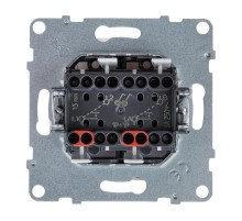 SUNO Выключатель без фиксации (кнопка) 2-клавишный 6А 250В. Безвинтовые зажимы. Цвет "Белый"  721117  Legrand