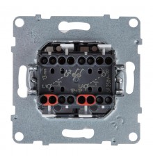 SUNO Выключатель без фиксации (кнопка) 2-клавишный 6А 250В. Безвинтовые зажимы. Цвет "Белый"  721117  Legrand