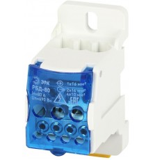 Распределительный блок на DIN-рейку NO-122-39 РБД-80А  Б0051113  ЭРА