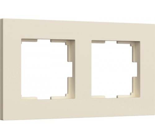 W0022962/ Электроустановочные изделия - Рамка на 2 поста Slab (айвори софт)  a062806  Werkel