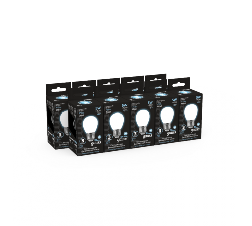 Лампа светодиодная Black LED Filament Шар OPAL E27 5W 450lm 4100K  105202205  Gauss