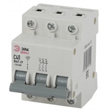 Выключатель автоматический трехполюсный SIMPLE-mod-25 ВА47-29 3P 40А 4,5кА характеристика C SIMPLE  Б0039242  ЭРА