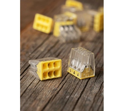 Строительно-монтажная клемма СМК 2273-246 (с пастой) 6 отверстий 0,5-2.5мм2 (50шт.) EKF PROxima  plc-smk-2273-246  EKF