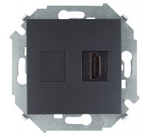 Simon 15 Графит Розетка HDMI  1591407-038  Simon