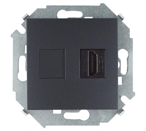 Simon 15 Графит Розетка HDMI  1591407-038  Simon
