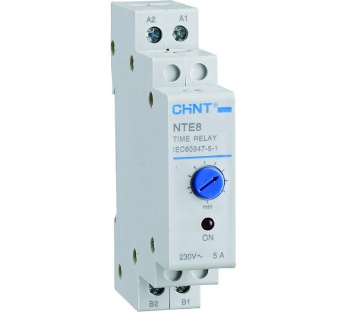 Реле времени NTE8-A (задержка времени выключения) 0.48-480 сек, 1НО, AC230В  257917  CHINT