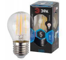 Лампа светодиодная F-LED P45-5W-840-E27 Лампы СВЕТОДИОДНЫЕ F-LED ЭРА (филамент, шар, 5Вт, нейтр, E27),  Б0039191  ЭРА