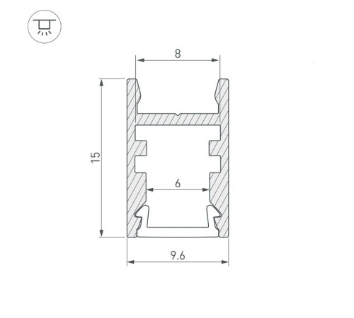 Профиль с экраном ALU-SWISS-2000 ANOD+FROST  015388  Arlight