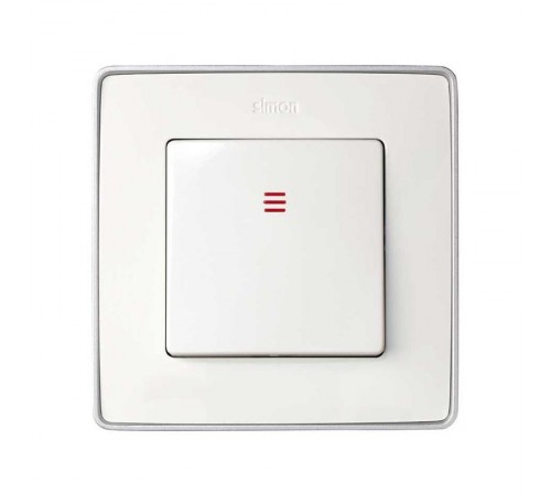 Simon 75 Механизм Выключатель 1-кл проходной с контрольной подсветкой, 10АX, 250В, S82, S82N, S88, S82 Detail  75202-39  Simon