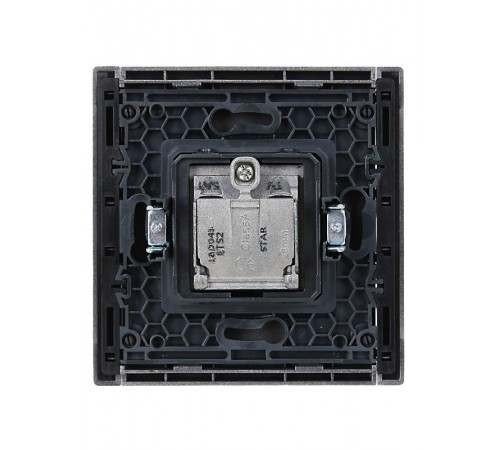 FORTE&PIANO Розетка двойная TV+SAT FP538 сталь  FP-AF20-O-K46  IEK