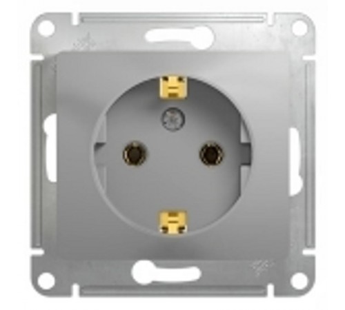 Glossa Алюминий Розетка с заземлением  GSL000343  SE