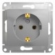 Glossa Алюминий Розетка с заземлением  GSL000343  SE