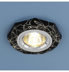 Светильник точечный встраиваемый 2040 MR16 BK/SL черный/серебро  a031540  Elektrostandard