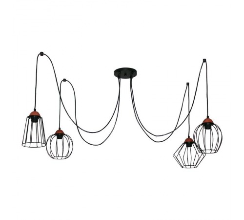 Светильник "Конти" 242 черн.муар медь НСБ 01-4х60-110 Е27  1005405028  Элетех