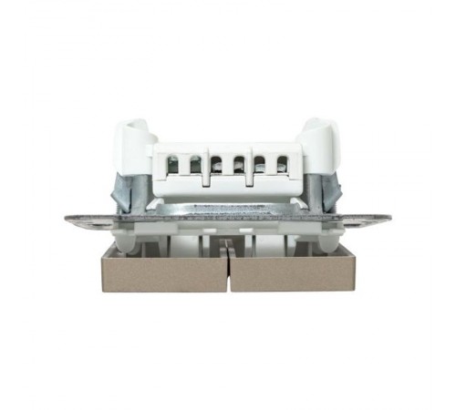 Механизм выключателя, двухклавишный, проходной, шампань Эпика  UP1-SWC-21 EKF