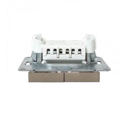 Механизм выключателя, двухклавишный, проходной, шампань Эпика  UP1-SWC-21 EKF