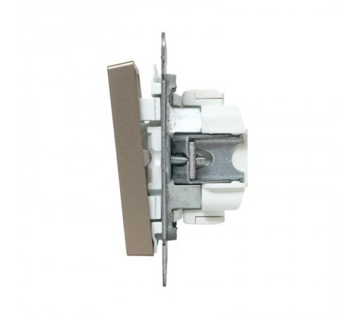 Механизм выключателя, двухклавишный, проходной, шампань Эпика  UP1-SWC-21 EKF