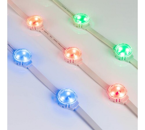 Модуль управляемый SOLEX-DMX-3535-3-12V RGB 120deg (D30x16mm, 0.75W, IP67)  028876  Arlight