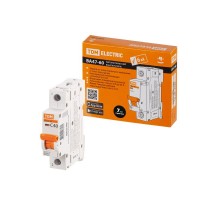 Выключатель автоматический однополюсный ВА47-60 1Р 40А 6кА х-ка С  SQ0223-0081  TDM