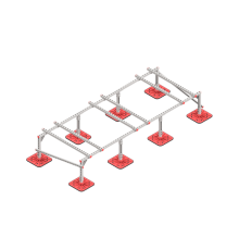 Опорная конструкция для установки оборудования TECHNORAPTOR FOOT 3000х1200 тип 1  KM-TR-F-SSEI-3000-1200-1  КМ - профиль
