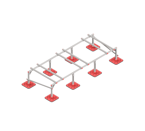 Опорная конструкция для установки оборудования TECHNORAPTOR FOOT 3000х1200 тип 1  KM-TR-F-SSEI-3000-1200-1  КМ - профиль