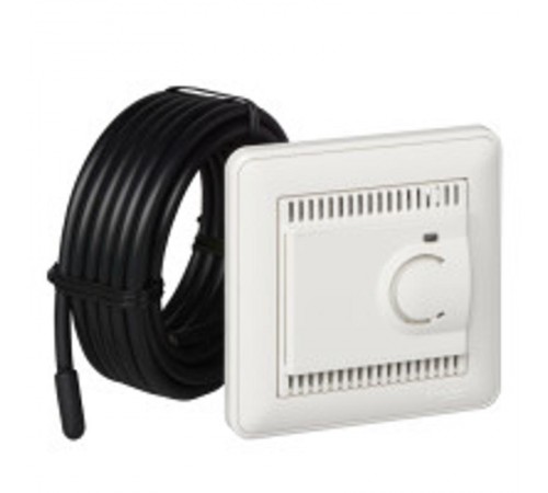 W59 Матовый хром Регулятор теплого пола с датчиком +5 до +50°C, 10А (в сборе)  TES-151-58  SE