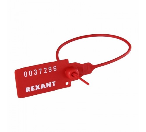 Пломба пластиковая номерная 220 мм красная  07-6111  REXANT