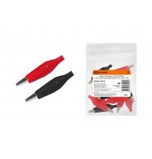 Зажим "крокодил" ЗКИ 10А 56мм в изоляции красный/черный (3шт+3шт)  SQ0541-0019  TDM