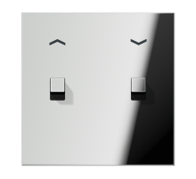 Центральная плата с символом "стрелки", 1 пост, 2 тумблера,куб; металлическое исполнение; хром; серия LS  GCR12-5PE22  Jung