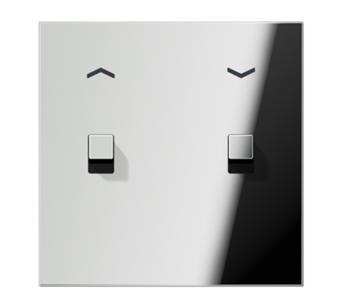 Центральная плата с символом "стрелки", 1 пост, 2 тумблера,куб; металлическое исполнение; хром; серия LS  GCR12-5PE22  Jung