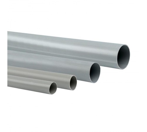 Труба жесткая гладкая ПВХ 50мм 3м (21м/уп) серый PROxima  trg-50-3n  EKF